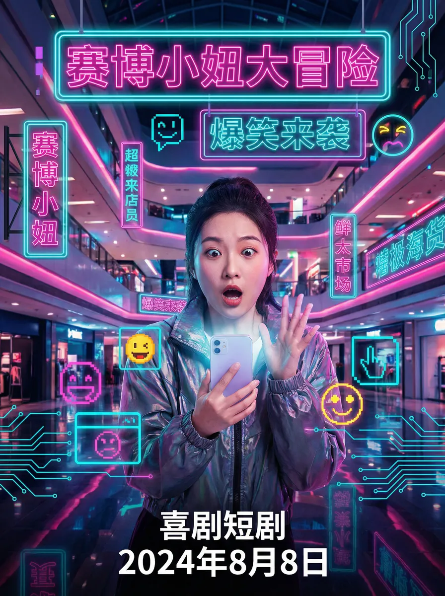玉浦团之天下第一 搞笑喜剧短剧 - 赛博小妞大冒险海报